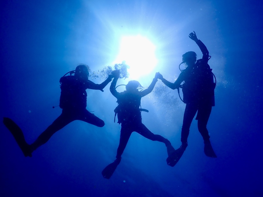 太陽の光をバックに。3人の絆が伝わる、スタッフイチ押しの1枚です!